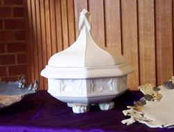 The font presented at the opening of Methodist Chapel  by  the  then  Rector  of  Pett  Parish  Church